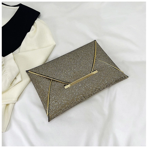 Elegante Damen-Abendtasche mit Strasssteinen und Umschlag-Design Glitzer-Handtasche für Hochzeiten Partys Einfache Chic Modetasche