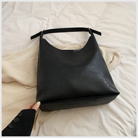 Bolso de Hombro para Mujer Gran Capacidad Vintage Cuero PU Plisado Tote Con Correa Ajustable Bolso Hobo Diario Mujer