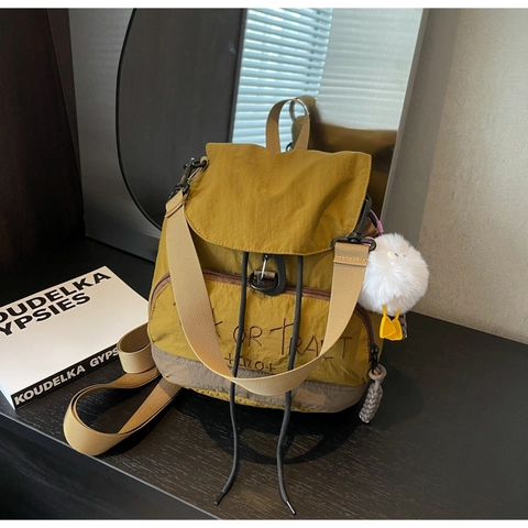 Women Fashion Nylon Backpack Halloween Embroidered Trick Or Treat Shoulder Bag Lightweight Casual Daypack Large School Bag