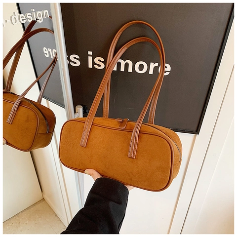 Sac à Épaule Rétro en Simili Daim PU pour Femmes Imprimé Léopard Sac à Main Minimaliste Avec Pendentif Baseball Sac Automne