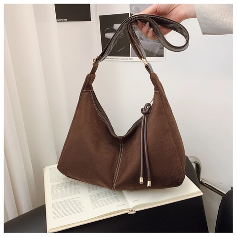 Borsa a Spalla in Pelle PU di Grande Capacità Vintage per Donna Borsa Hobo Tote con Cuciture Retro Casual Versatile Quotidiana