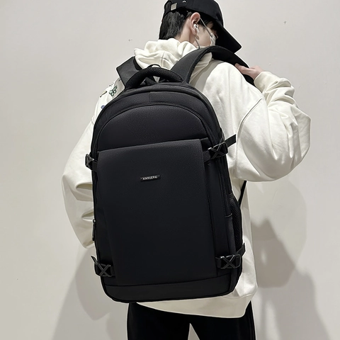 Zaino Business da Uomo di Grande Capacità Tessuto Idrorepellente Borsa da Viaggio per Laptop Zaino Scolastico Minimalista Urbano