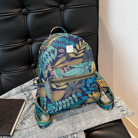 Mode Vrouwen Mini Rugzak Luipaard Koe Camouflage Plant Print Polyester Kleine Schoudertas Reizen School Casual Dagrugzak
