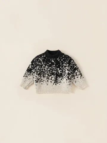 Kinderen Jongens Meisjes Gebreide Trui Winter Casual Polyester Pullover Gradiënt Spatten Patroon Warme Ronde Hals Kinderen Knitwear