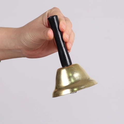 Campanello A Mano Di Natale Metallo Ferro Campanello Di Servizio Con Manico In Legno Per Babbo Natale Insegnante Aula Matrimonio Evento