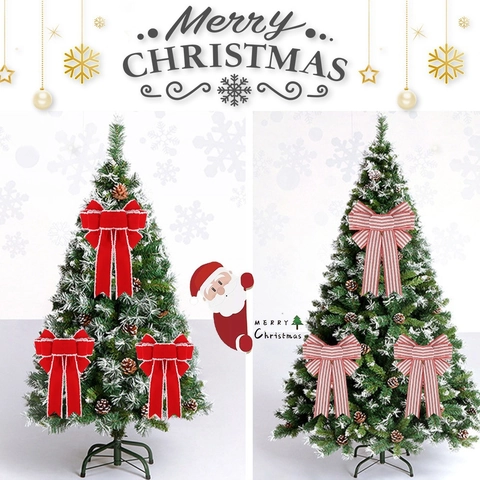 Kerst Decoratieve Fluwelen Strikken Grote Rode Boom Ornamenten Voor Vakantie Thuis Feest DIY Krans Guirlande Decoratie