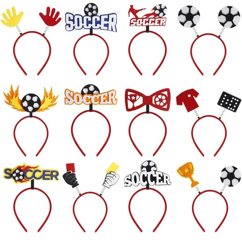 Cerchietto per Capelli a Tema Calcio Oggetti di Scena per Tifosi dei Mondiali Accessori per Feste ed Eventi Sportivi