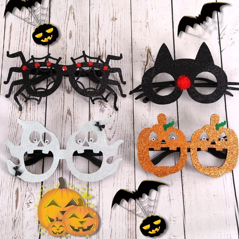 Occhiali Halloween Plastica Glitter Decorativi Festa Accessori Foto Celebrazione Accessori Novità
