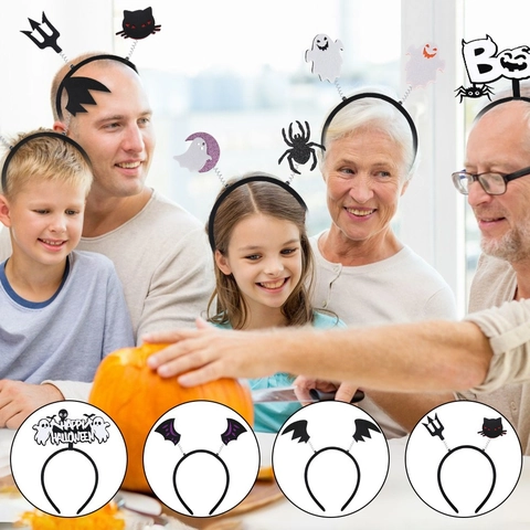 Cerchietto Halloween Pipistrello Zucca Fantasma Ragno Copricapo Glitter Cerchietto Per Capelli Per Festa Cosplay Puntelli Per Bambini Adulti