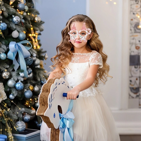 Occhiali Decorativi Natalizi Babbo Natale Renna Pupazzo di Neve Gnomo Glitter Occhiali da Festa per Bambini Adulti Foto Props