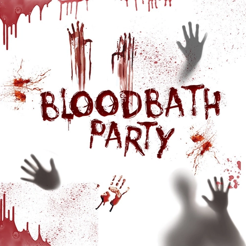 Decorazione di Halloween Impronte di Mani Insanguinate Adesivi per Finestre Statici Adesivi Scheletro Horror Casa Stregata Festa Decorazioni Vetro