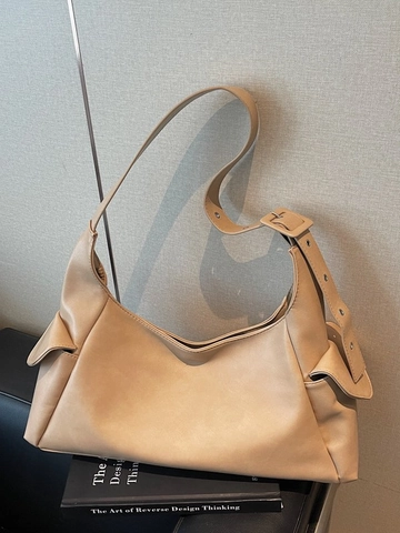 Trendige PU Leder Schultertasche Mit Großer Kapazität Für Damen Retro Hobo Tote Bag Schicke Pendler Umhängetasche Mit Seitentaschen