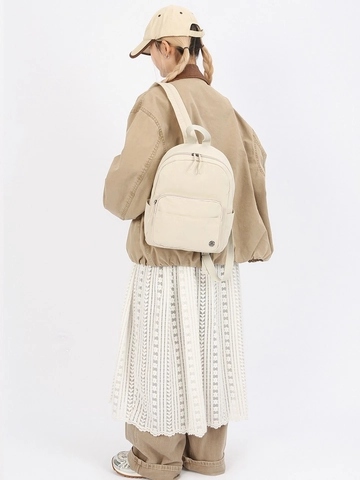 Dames Nylon Rugzak Lichtgewicht Waterdicht Casual Reizen Rugzak Retro Effen Kleur Kleine Schooltas Voor Dames