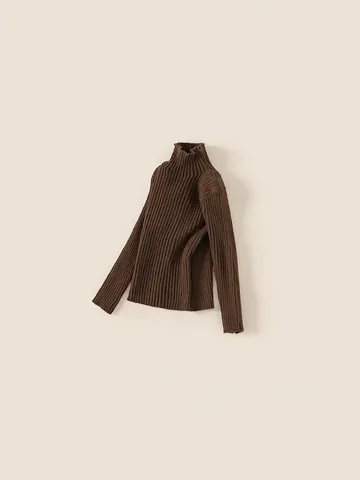 Kids Children Turtleneck Sweater Ribbed Knit Pullover Solid Color Long Sleeve Top For Boys Girls Autumn Winter Casual Wear