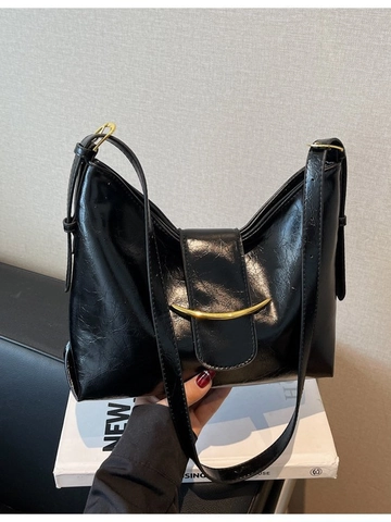 Borsa a Tracolla Minimalista in Pelle PU da Donna Grande Capacità Hobo a Forma di Raviolo per Estate Tempo Libero Pendolarismo