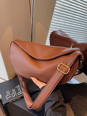 Damen Große Kapazität Kieselstruktur PU Leder Halbmond Umhängetasche Vintage Hobo Dumpling Schultertasche Verstellbarer Gurt