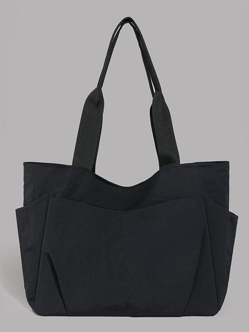 Große Kapazität Damen Nylon Tragetasche Leichtgewicht Multi-Tasche Schultertasche Für Pendeln Reisen Student Lässige Handtasche