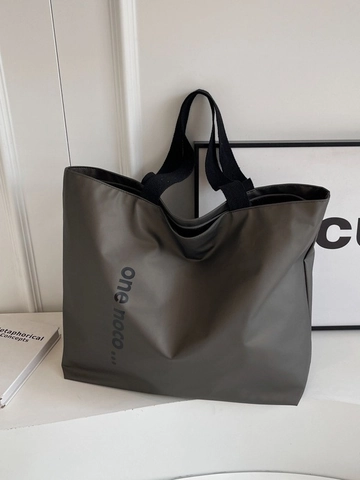Women Large Capacity Nylon Tote Bag 2024 Casual Street Style Shoulder Bag With Letter Print Solid Color Commuting Handbag