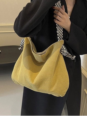 Γυναικεία Τσάντα Nylon Μεγάλης Χωρητικότητας Μόδα Ριγέ Λουράκι Casual Τσάντα Ώμου Ευέλικτη Τσάντα Ταξιδιού για Γυναίκες