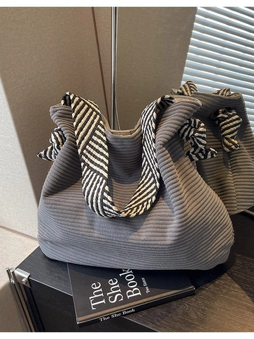 Γυναικεία Τσάντα Nylon Μεγάλης Χωρητικότητας Μόδα Ριγέ Λουράκι Casual Τσάντα Ώμου Ευέλικτη Τσάντα Ταξιδιού για Γυναίκες