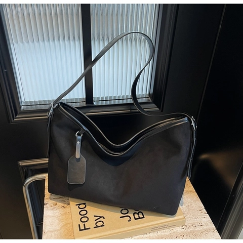 Vintage Τσάντα Hobo Μεγάλης Χωρητικότητας για Γυναίκες Δέρμα PU Υφή Σουέτ Τσάντα Ώμου Lazy Style Τσάντα Χιαστί Tote