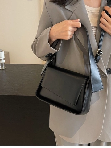 Borsa a Tracolla Vintage Minimalista in Pelle PU per Donna Moda Borsa a Spalla Versatile Elegante Borsa Sottobraccio Quotidiana