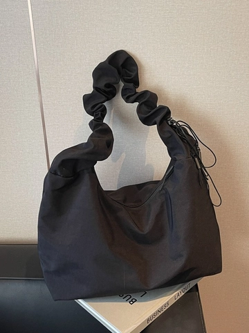 Bolso Tote de Hombro de Gran Capacidad para Mujer Diseño Correa Plisada Bolso Hobo Moda Minimalista Cordón Bolso de Axila Viaje