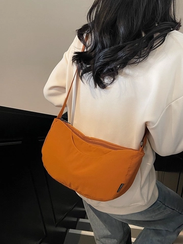 Women Large Capacity Minimalist Crescent Crossbody Bag Fashion Fabric Dumpling Hobo Shoulder Bag For Daily Commuting