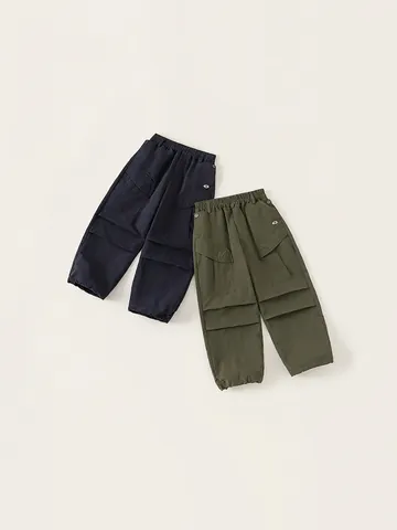 Jungen Outdoor Cargo Hose Kinder Einfarbig Große Taschen Lässige Hosen Elastischer Bund Frühling Mode Kinder Hosen