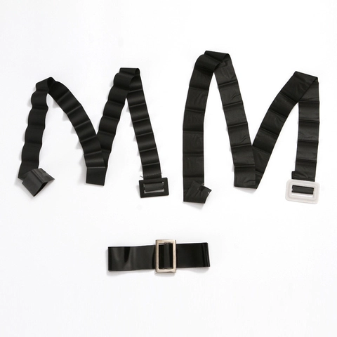Santa Claus Costume Accessory Black Belt For Men Women Christmas Party Cosplay Belt With Square Buckle Decorative Waistband