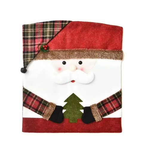 Christmas Chair Cover Santa Claus Snowman Elk Style Chair Back Protector Home Party Festive Dining Room Decoration
