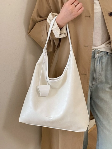 Damen Große Kapazität Hobo Umhängetasche Kunstleder Minimalistisch Retro Tote Bag Mit Magnetverschluss Pendeln Alltag Handtasche