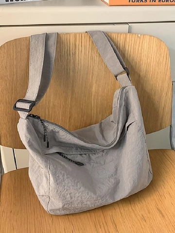 Borsa a Tracolla da Donna in Nylon Grande Capacità Casual Forma a Raviolo Tracolla Larga Regolabile Impermeabile Borsa Messaggero