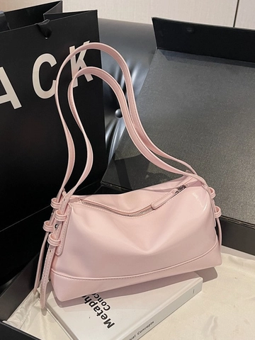 Borsa a Spalla Sottobraccio in Pelle Sintetica Trendy da Donna Grande Capacità in Vernice Lucida Borsa Tote per Pendolari Con Tracolla Regolabile