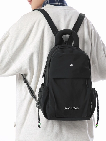 Große Kapazität Leicht Mode Color-blocked Rucksack Für Damen Wasserdicht Nylon Reise Tasche Lässig Schule Rucksack