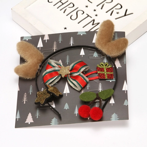 Accessori Natalizi Fascia Per Capelli Renna Occhiali Con Paillettes Mollette Babbo Natale Peluche Decorazioni Per Costumi Da Festa