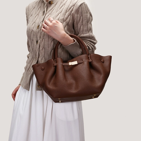 Grand Sac Tote Ailé pour Femmes Mode Cuir PU Motif Litchi Sac à Main Bureau Travail Navette Sac à Bandoulière Avec Bandoulière Réglable