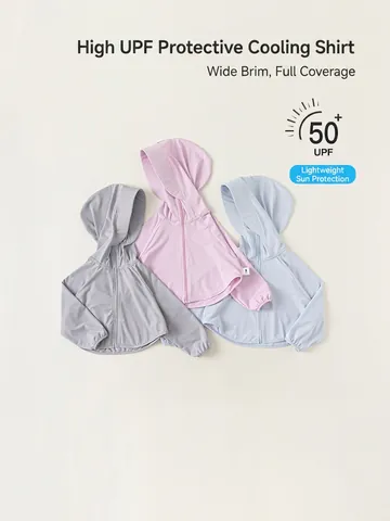Kids UPF 50 Plus Sun Protection Jacket Hooded Lightweight Breathable Outdoor Coat For Boys Girls Summer Casual Windbreaker