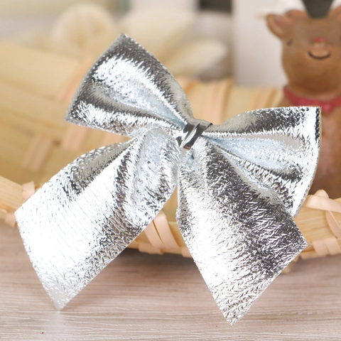 Festliche Weihnachtsbaum Schleifen Ornamente Gold Silber Rot Schleife Für Weihnachten Party Urlaub Haus Dekor Geschenkverpackung