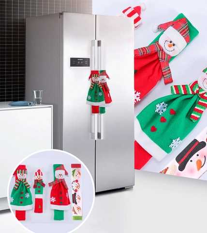 Cubiertas de Mango Refrigerador Muñeco de Nieve Navidad Decoración Protectora Aparato Cocina Decoración Hogar