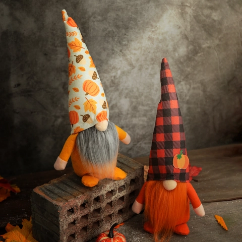 Gnomo Peluche Autunnale Senza Volto Bambola Rudolph Zucca Foglia di Acero Ornamento Ringraziamento Halloween Casa Decorazione Regalo