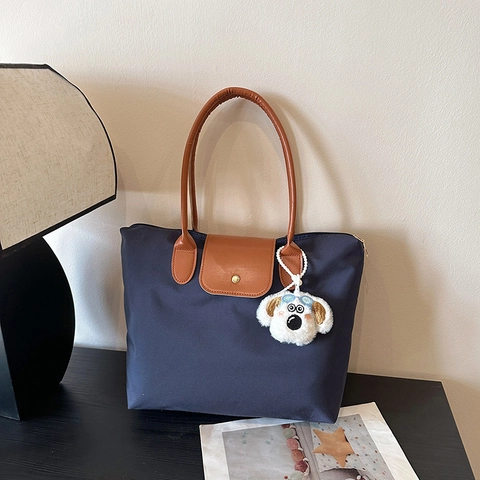Große Kapazität Oxford Gewebe Einkaufstasche Leicht Vielseitig Pendler Schultertasche Für Damen Vintage Stil Achselhandtasche