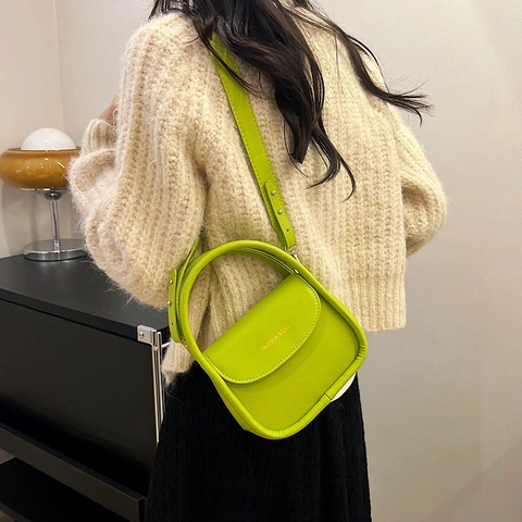 Bolso de Hombro Cuadrado Pequeño de Cuero PU Vintage para Mujer Bolso Bandolera Retro de Color Sólido Con Cierre Magnético Bolso de Mano