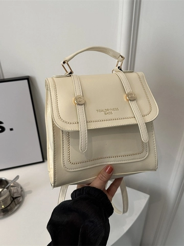 Vintage PU Leather Mini Backpack For Women Fashion Handbag With Metal Buckle And Stitching Multi Functional Daily Travel Bag