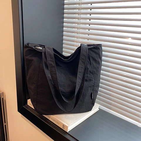 Borsa a Spalla Capiente in Tessuto Composito per Donna Stile Streetwear Casual Borsa Tote Versatile per Lavoro e Scuola