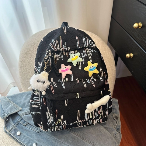 Sac à Dos pour Femmes Mignon et Sucré pour Étudiants Style Coréen Sac d'École Grande Capacité Sac de Voyage pour Ordinateur