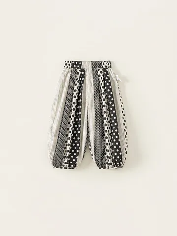 Pantalones Antimosquitos de Algodón Livianos para Niños Pantalones Bombachos Harem Sueltos con Estampado de Lunares para Niños y Niñas