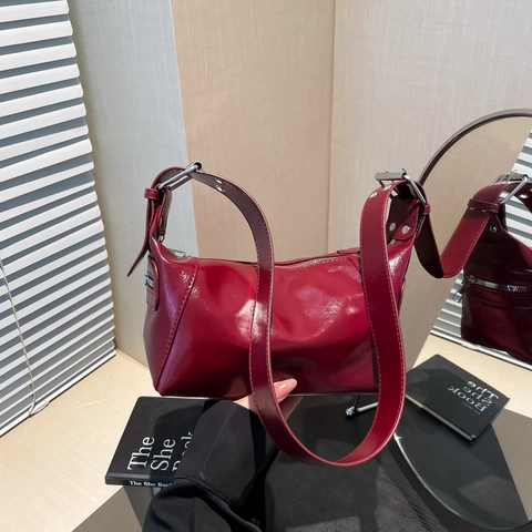 Borsa Sottoascella Donna in Pelle PU Minimalista Tinta Unita Borsa a Tracolla Grande Capacità Borsa da Pendolare Estiva