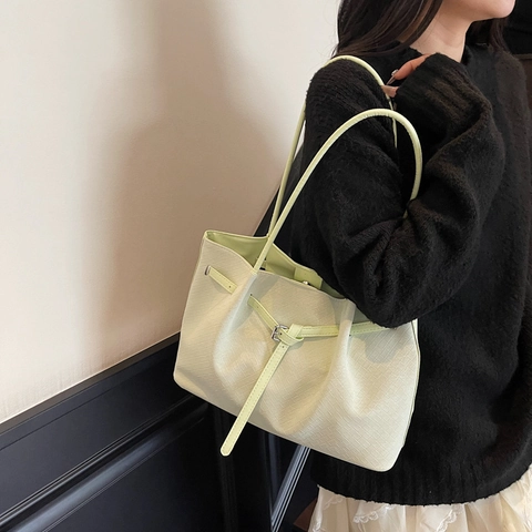 Damen Geflochtene Tragetasche PU-Leder Große Kapazität Schulterhandtasche Lässig Pendler Mode Geflochtenes Muster Einkaufstasche