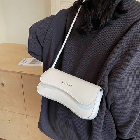 Vintage PU Leder Unterarmtasche Für Damen Geknoteter Gurt Umhängetasche Kleine Quadratische Tasche Mode Druck Pendler Tasche